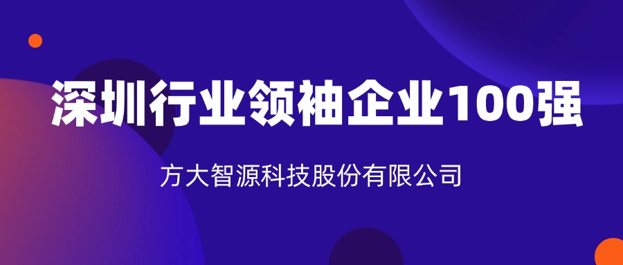 尊龙凯时智源科技股份有限公司连续六年上榜“深圳行业领袖企业100强”